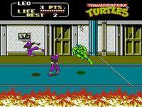 une photo d'Ã©cran de Teenage Mutant Hero Turtles II - The Arcade Game sur Nintendo Nes